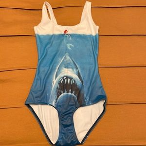 Blackmilk Shark Vs Mermaid swimsuit - used, some wear